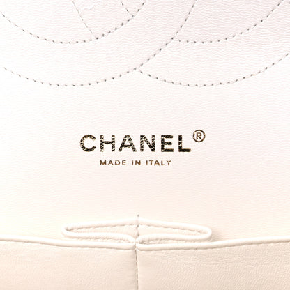 Chanel Caviar Quilted Jumbo Double Flap White 5 of 12