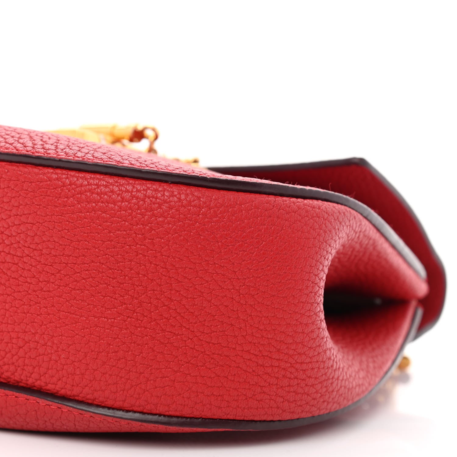 Chloe Grained Lambskin Mini Drew Shoulder Bag Plaid Red 11 of 13