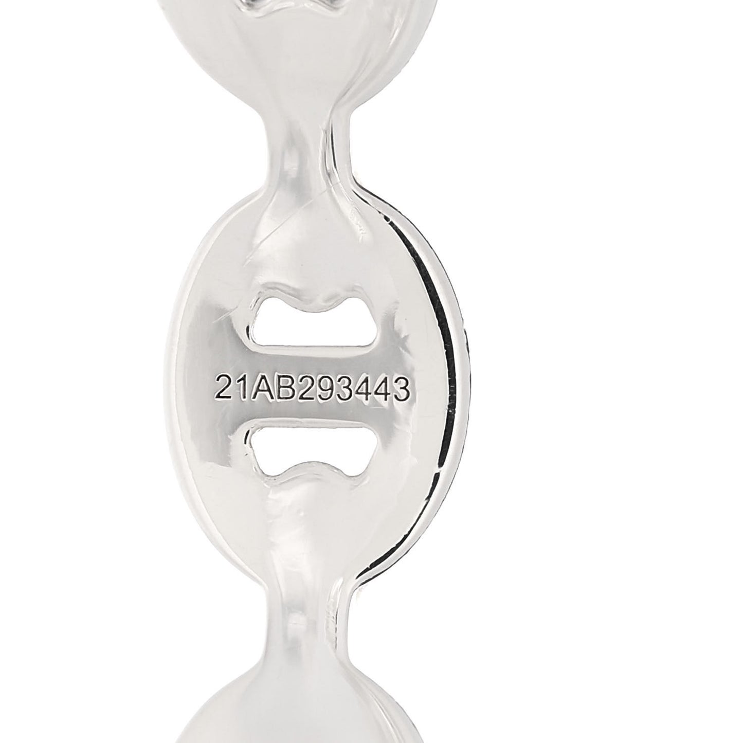 Sterling Silver MM Chaine d'Ancre Enchainee Cuff Bracelet SH