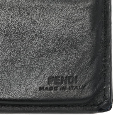 Fendi Vitello Century Metal Monster Eyes Bi-Fold Wallet Black 6 of 17