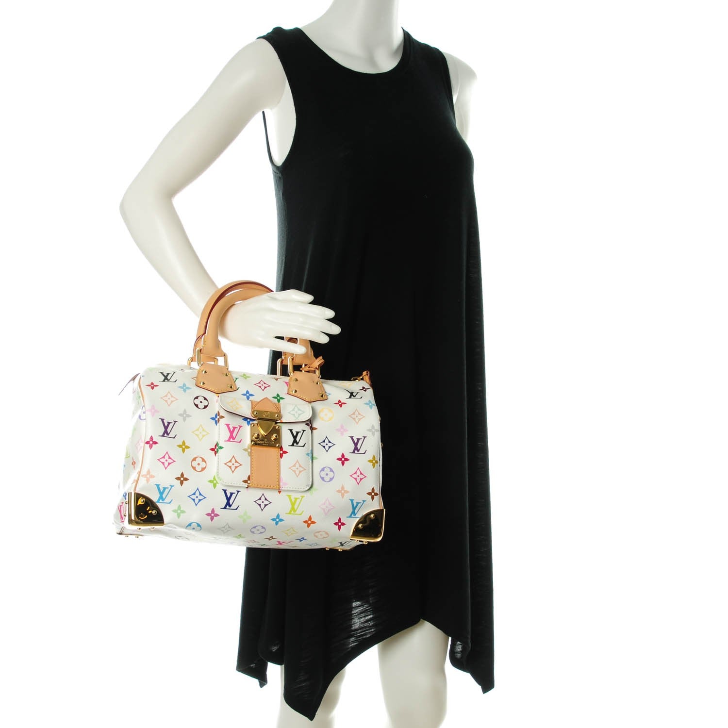 Louis Vuitton Monogram Multicolor Speedy 30 White 2 of 7
