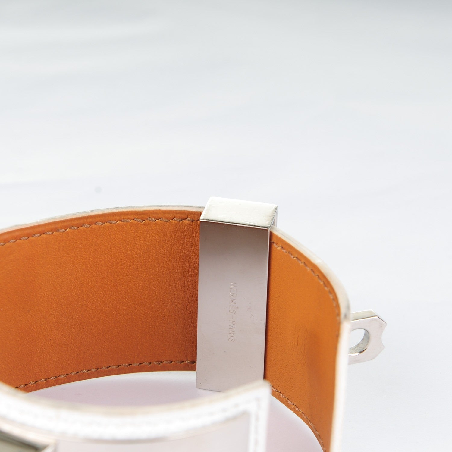 Hermes Epsom Collier de Chien CDC Bracelet S White 7 of 7