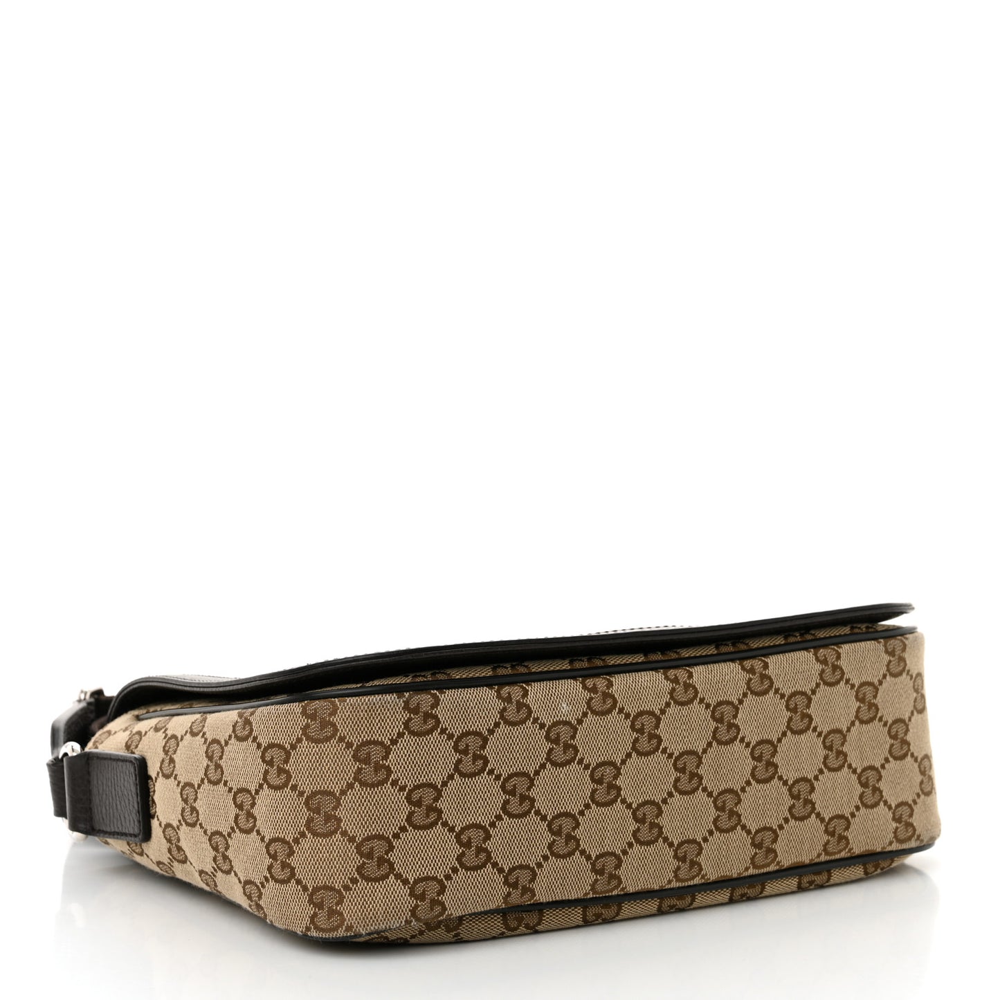 Monogram Flap Messenger Bag Beige Dark Brown