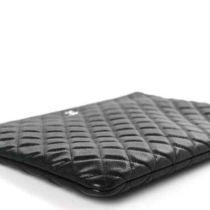 Chanel Caviar Quilted Large Cosmetic Case Black 8 of 10