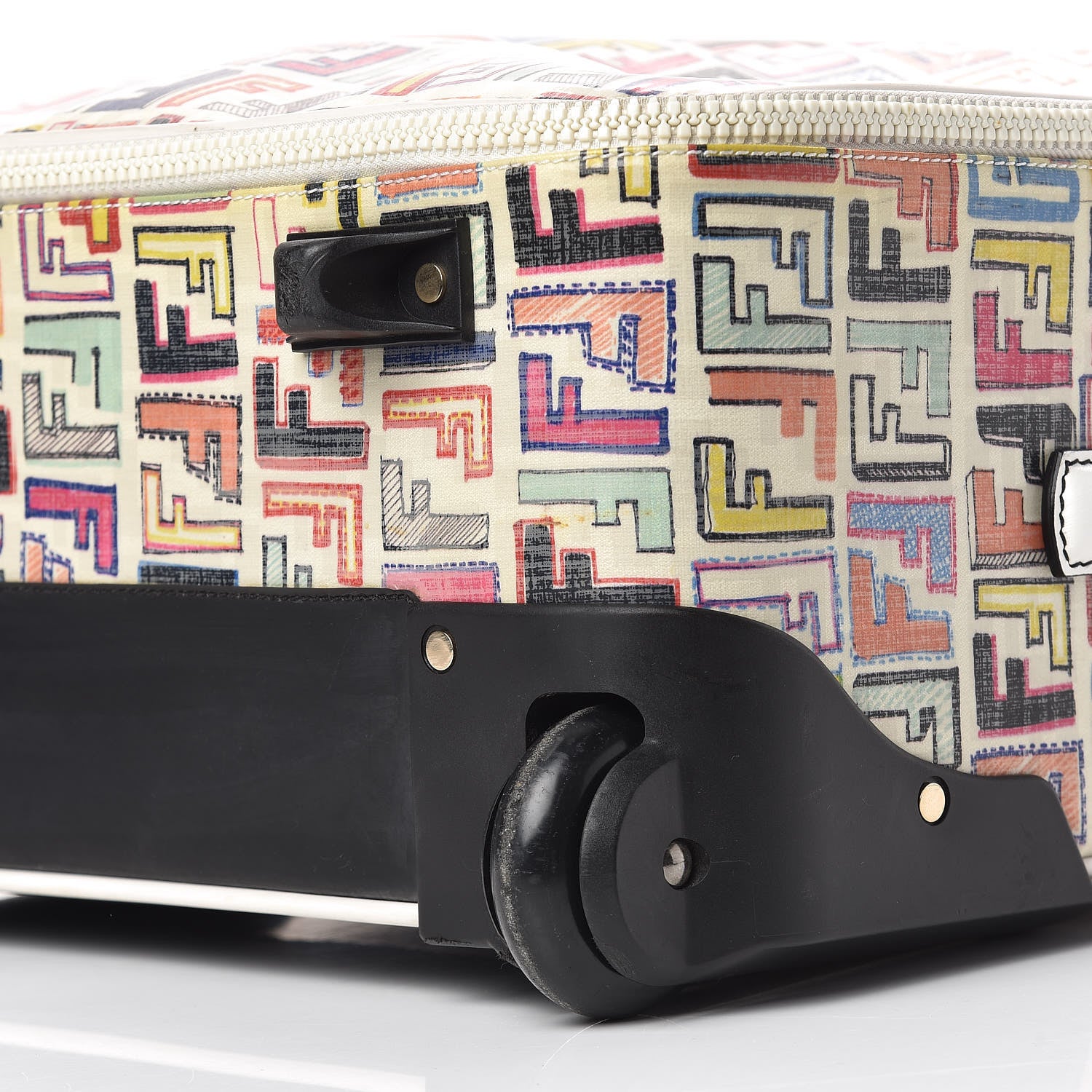 Fendi Zucca Spalmati FF Multicolor Carry On Luggage White Multicolor 9 of 13