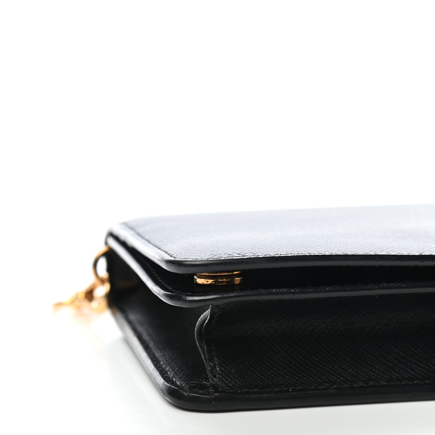 Saffiano Metal Oro Mini Bag Black