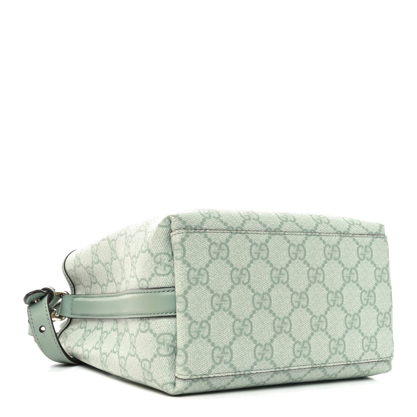 GG Supreme Monogram Emblem Small Shoulder Bag Sage Green