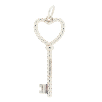Tiffany Sterling Silver Twist Heart Key Pendant 4 of 4