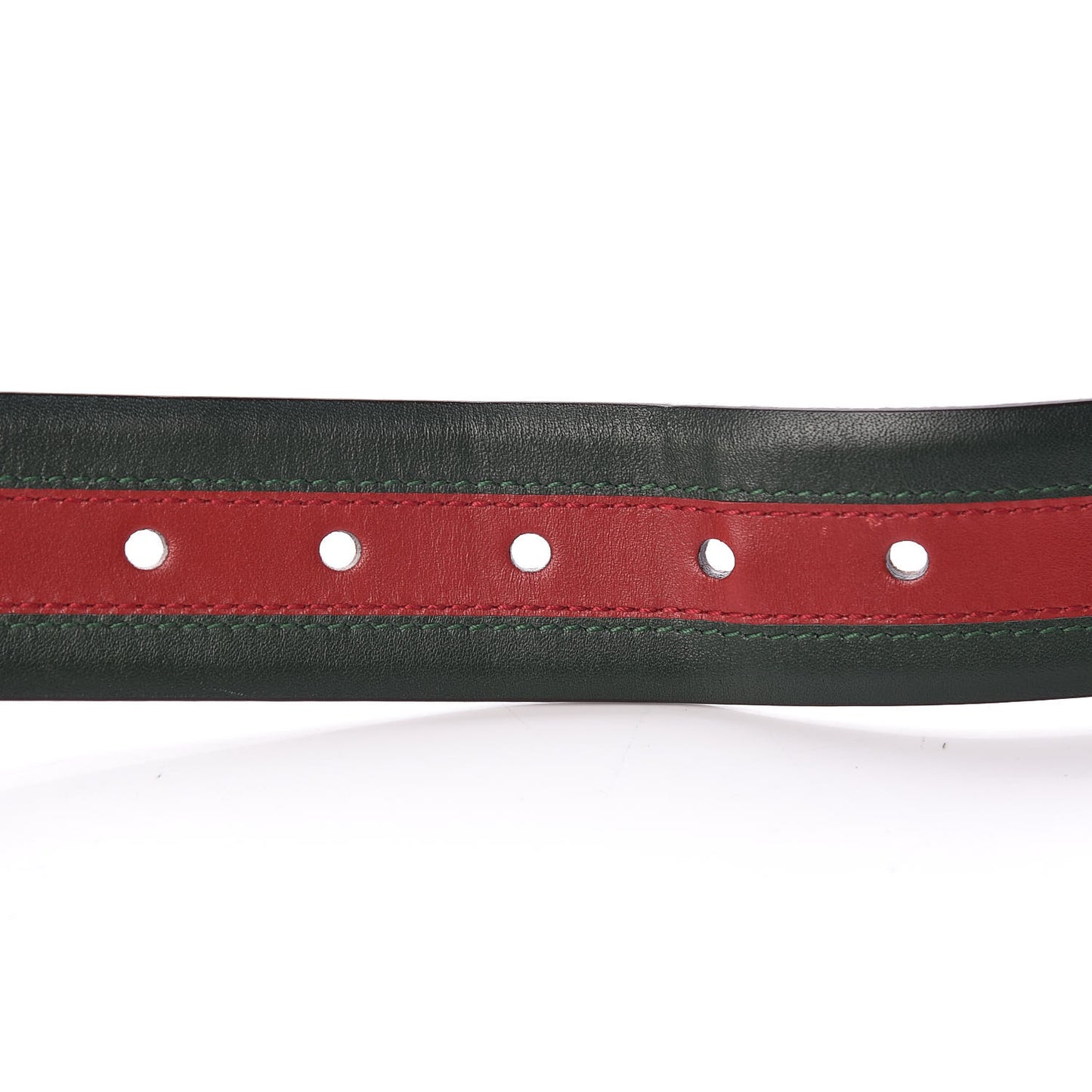 Calfskin Web Belt 85 34 Green Red