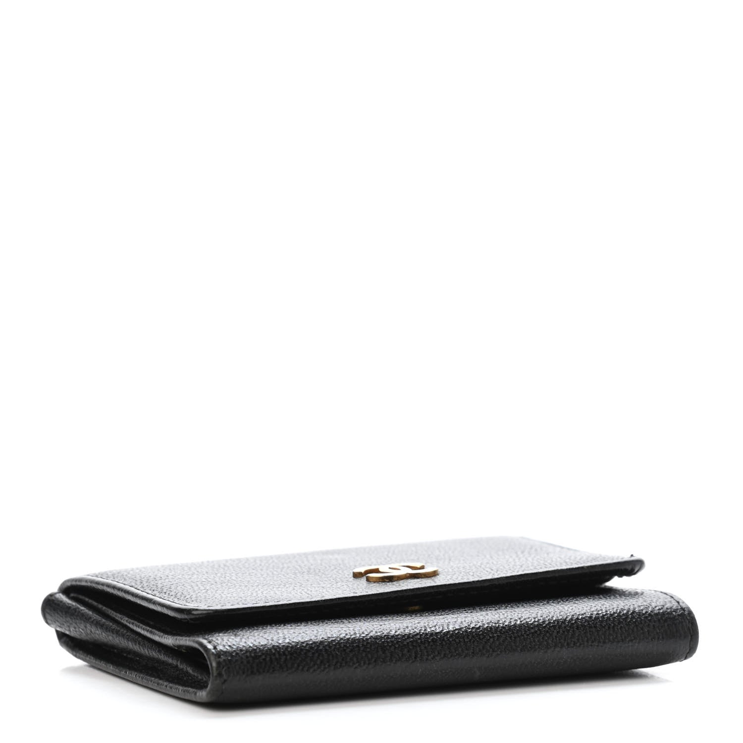 Chanel Goatskin Compact CC Flap Wallet Black 3 of 4