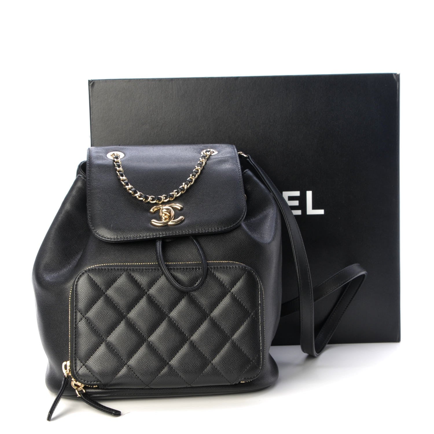 Chanel Caviar Quilted Business Affinity Backpack Black 8 of 8