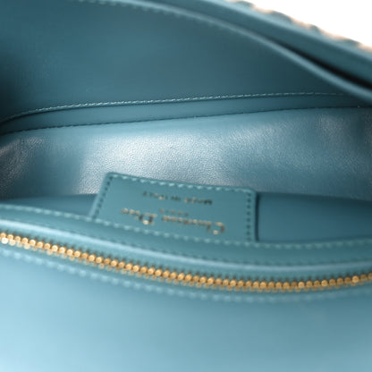 Christian Dior Calfskin Strass Embroidered Small Caro Bag Blue 5 of 11