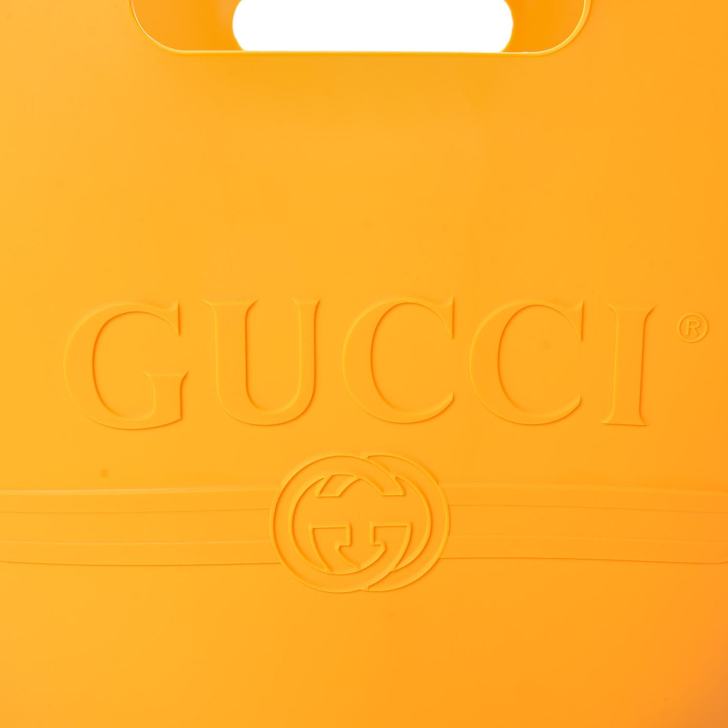 Rubber Oversized Logo Tote Marigold