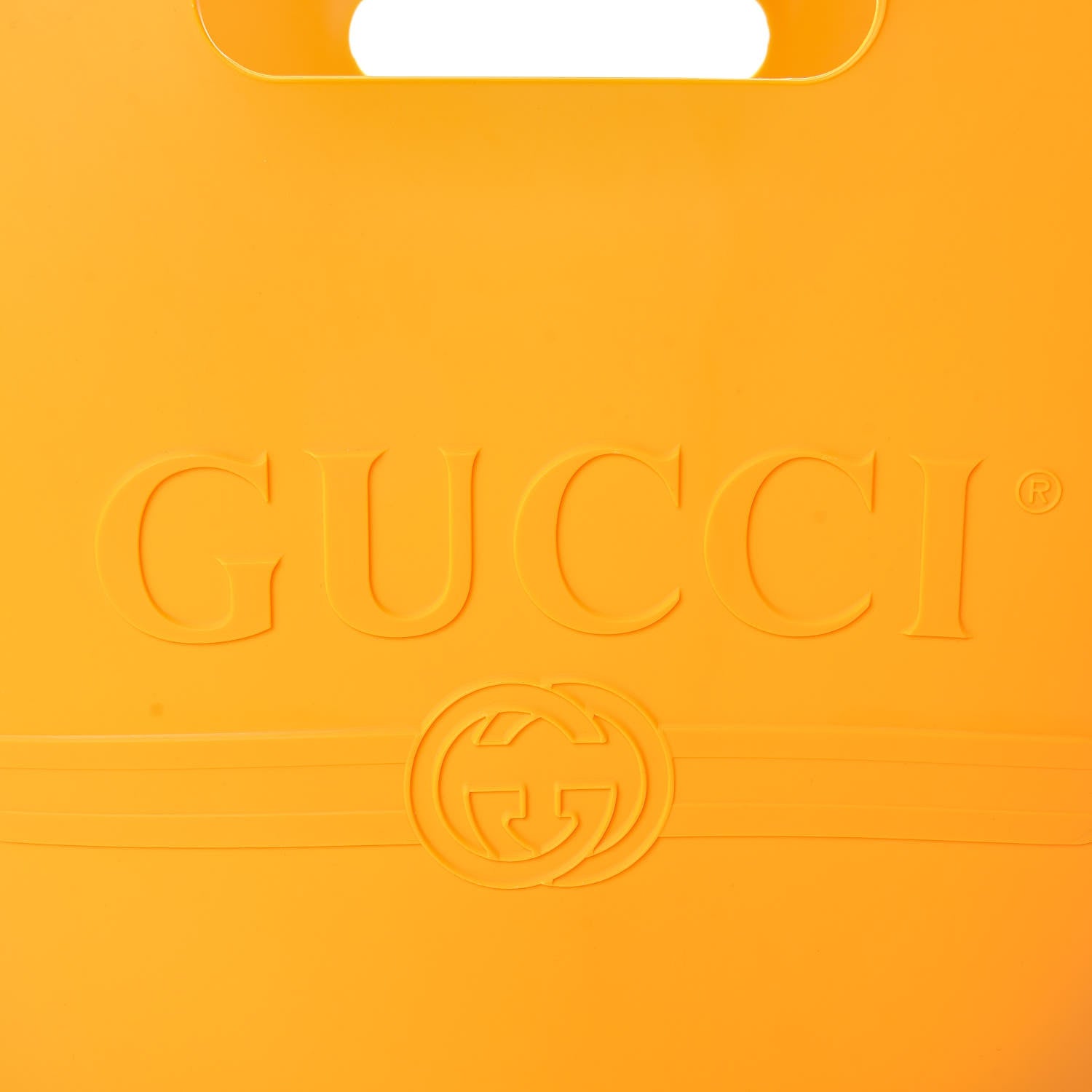 Gucci Rubber Oversized Logo Tote Marigold 8 of 13