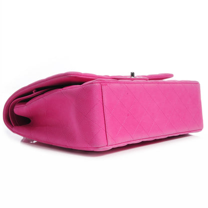 Chanel Iridescent Caviar Maxi Double Flap Hot Pink 4 of 9