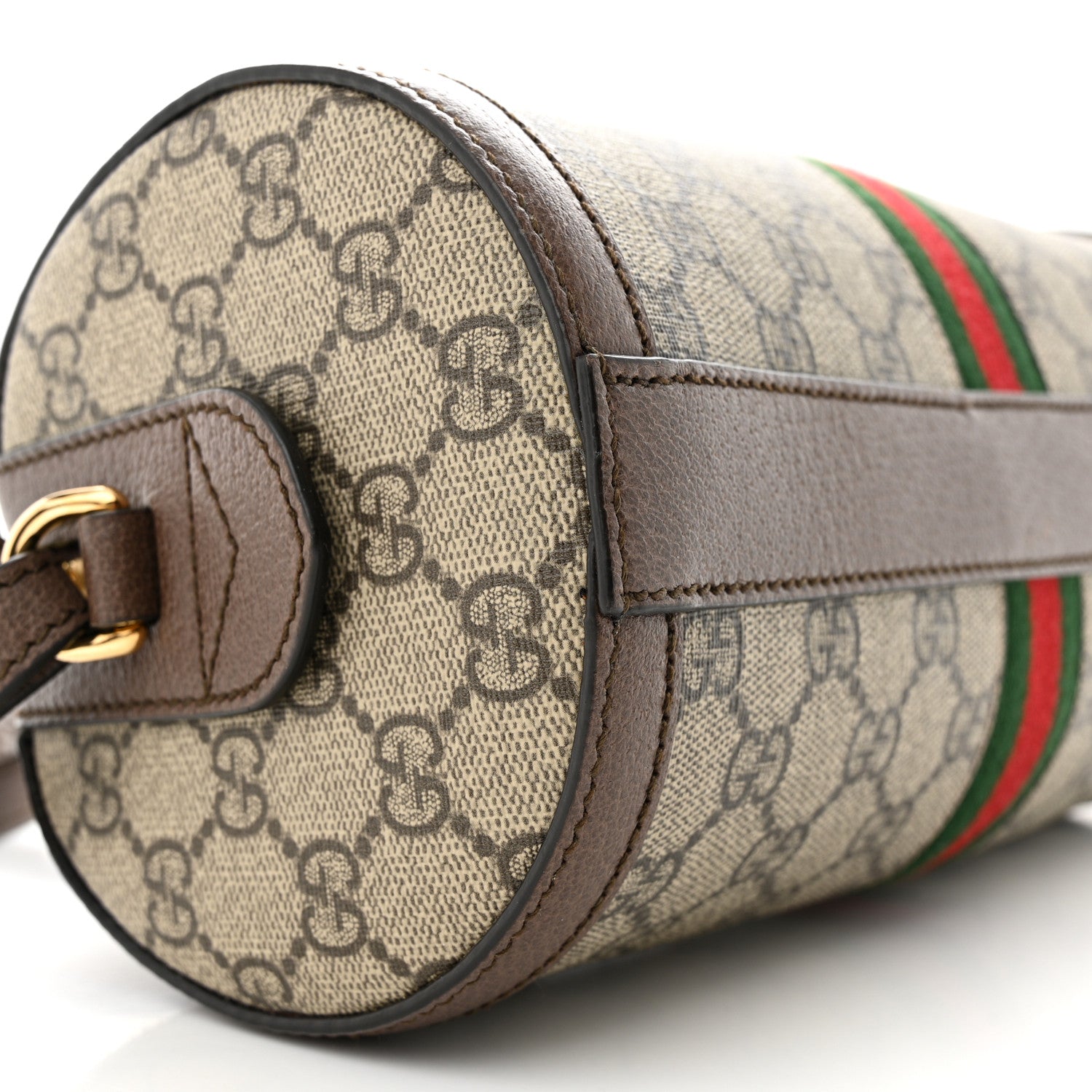 Gucci GG Supreme Monogram Web Small Ophidia Boston Bag Beige New Acero 9 of 13