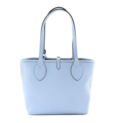 Gucci Grained Calfskin Monogram Small Totissima Reversible Tote Light Blue 11 of 17