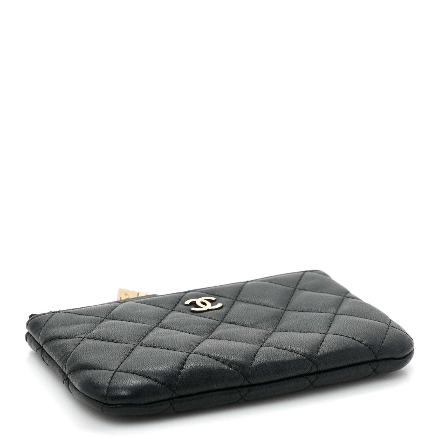 Chanel Lambskin Quilted Small Casino Cosmetic Case Black 4 of 9