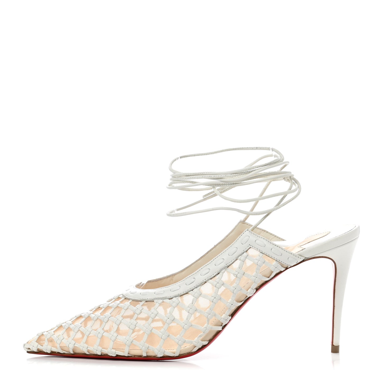 Shiny Nappa Woven Mesh Cage Curry 85 Sandals 40 Latte