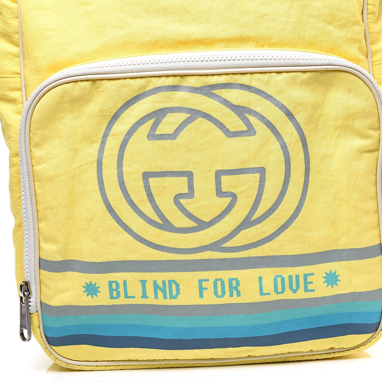 Nylon Twill Blind For Love Interlocking G Backpack Pastel Yellow Multicolor