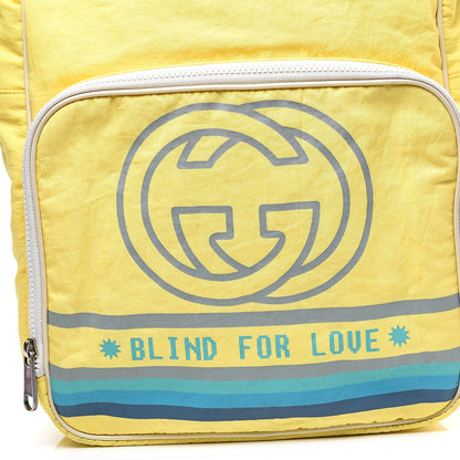 Gucci Nylon Twill Blind For Love Interlocking G Backpack Pastel Yellow Multicolor 10 of 10