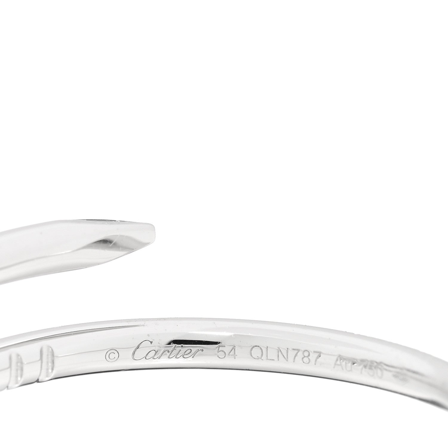 Cartier 18K White Gold Small Juste Un Clou Ring 54 6.75 3 of 5