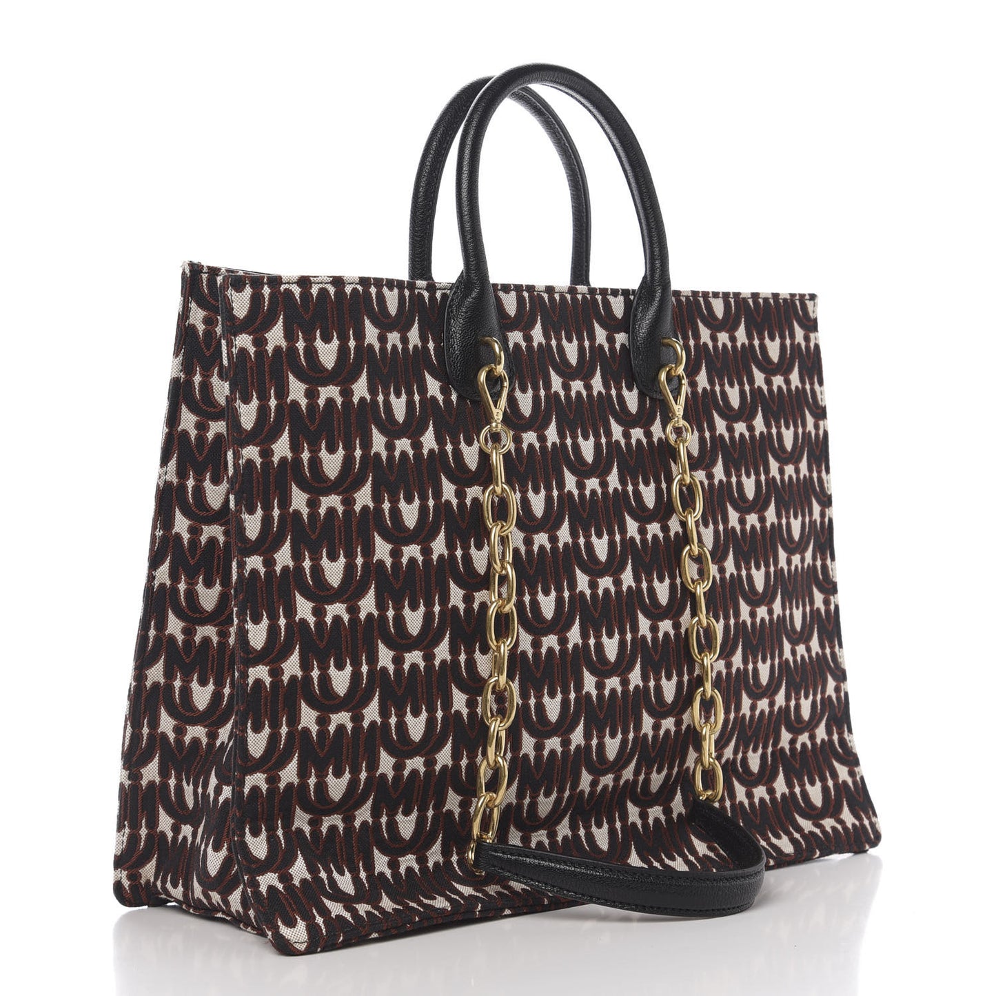 Jacquard Madras Logo Tote Black