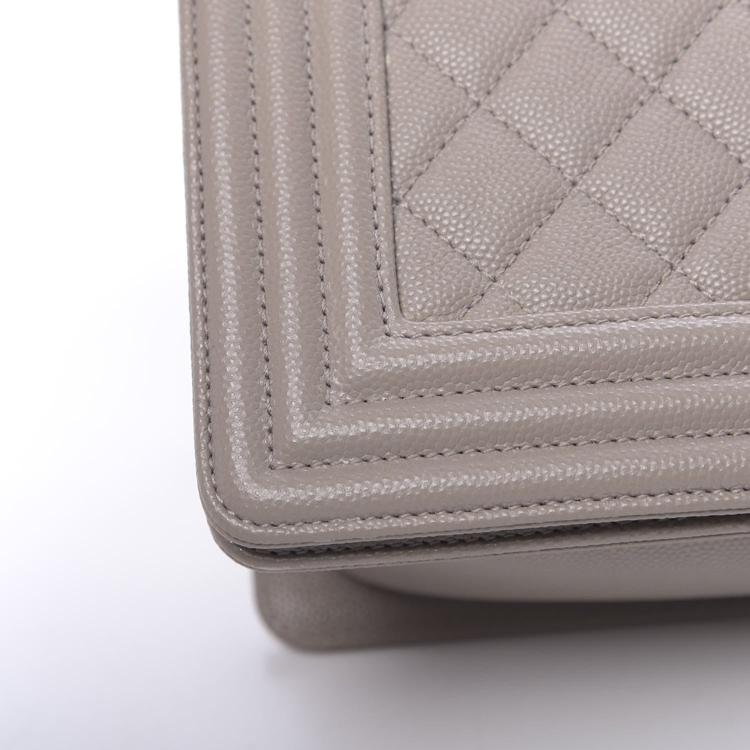Chanel Caviar Quilted Medium Boy Flap Dark Beige 12 of 14
