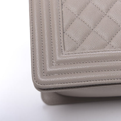 Chanel Caviar Quilted Medium Boy Flap Dark Beige 12 of 14