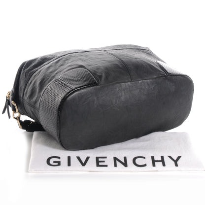Givenchy Calfskin Python Trim Large Nightingale Black 4 of 8