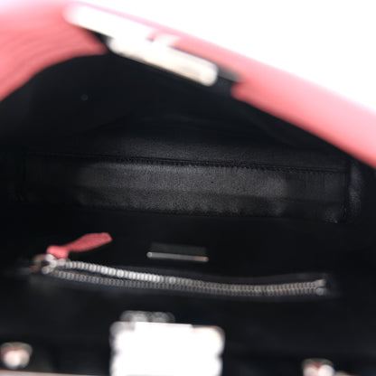 Fendi Lizard Nappa Mini Plexi Handle Peekaboo Iconic Satchel Pink Black 6 of 10