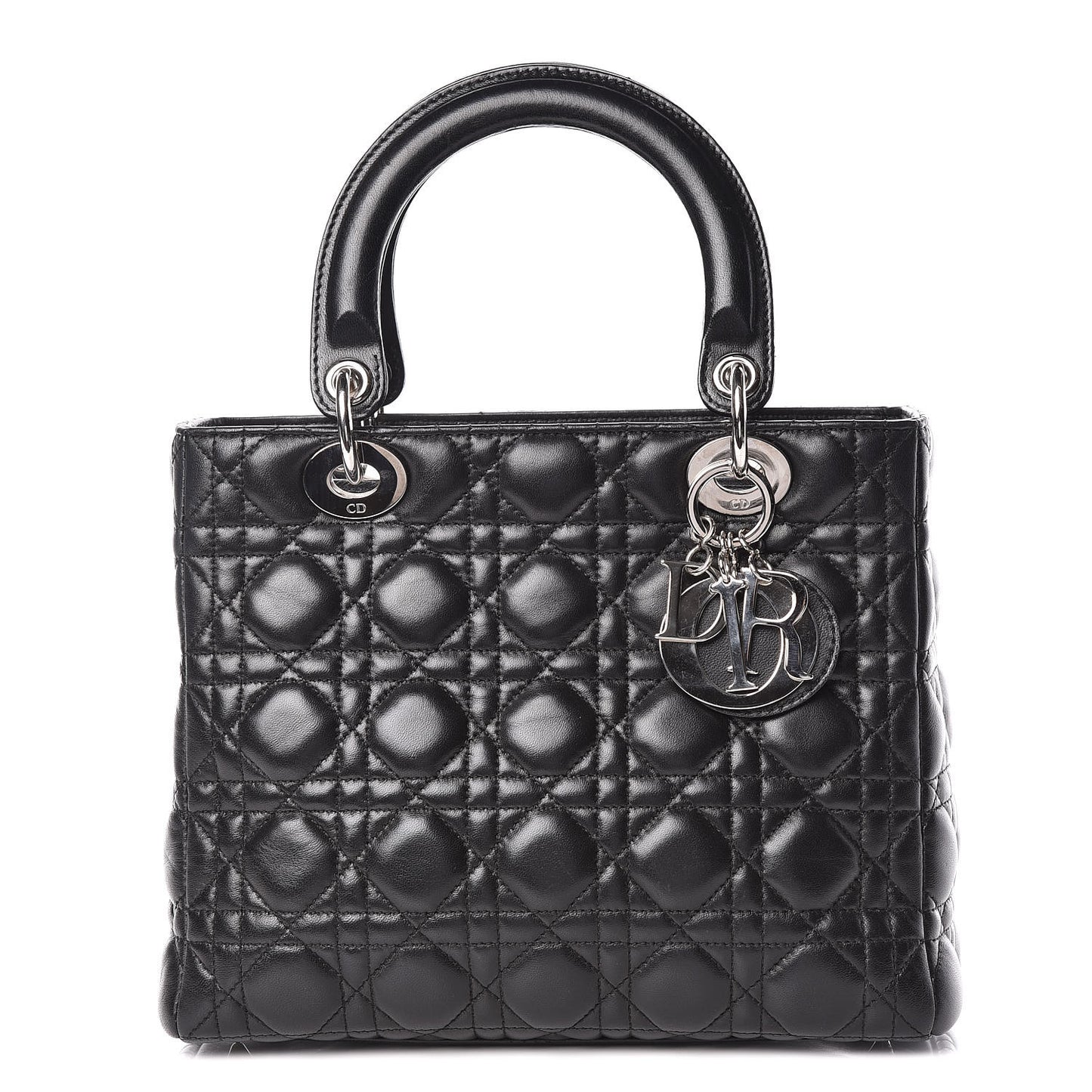 Lambskin Cannage Medium Lady Dior Black