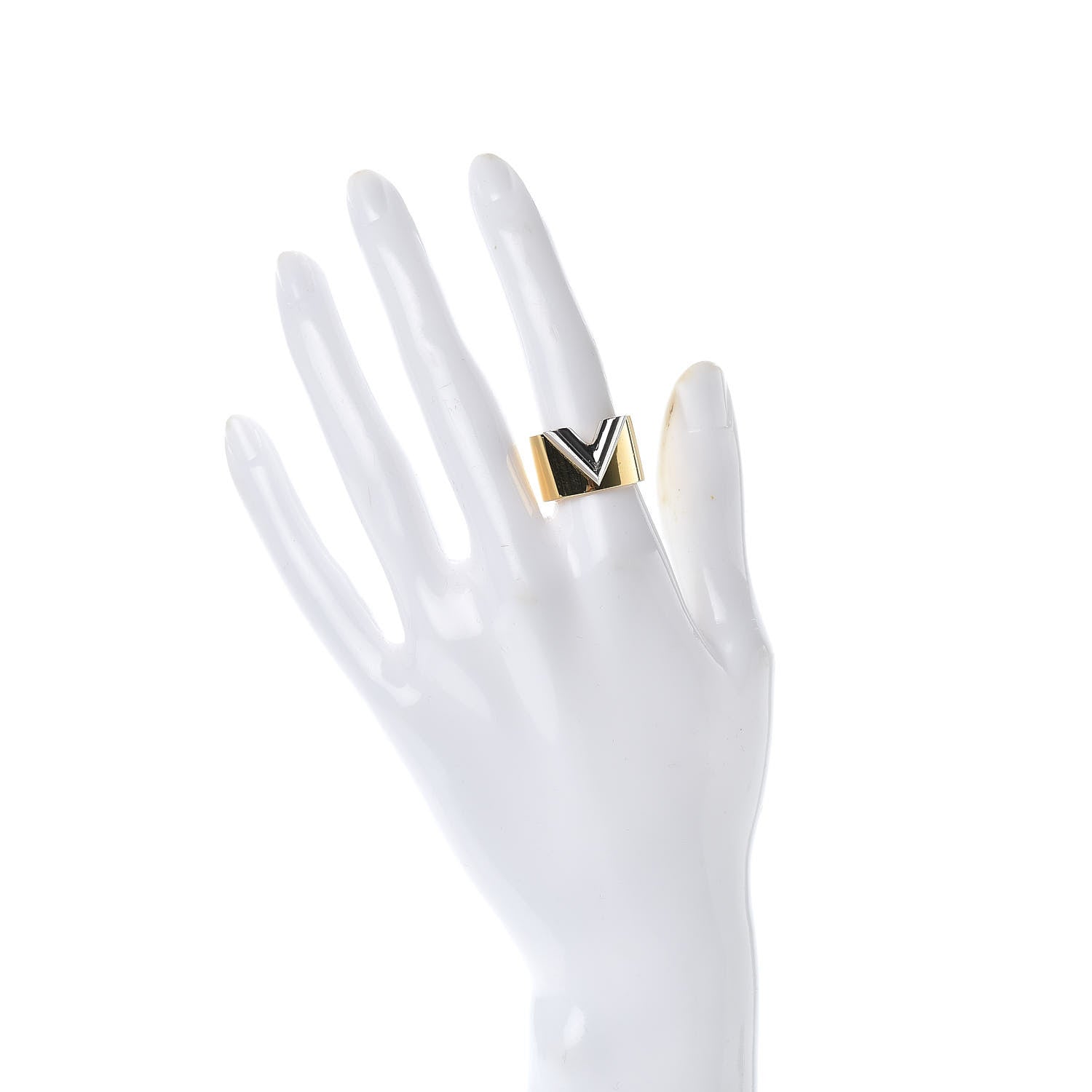 Louis Vuitton Brass Essential V Ring M Gold Silver 2 of 6