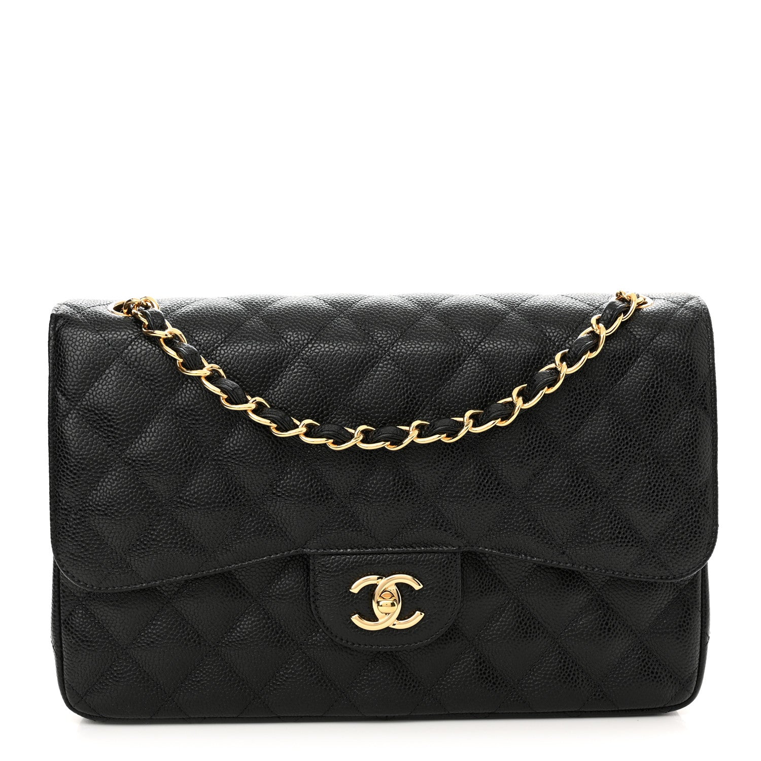 Chanel Caviar Quilted Jumbo Double Flap Black 1 of 10