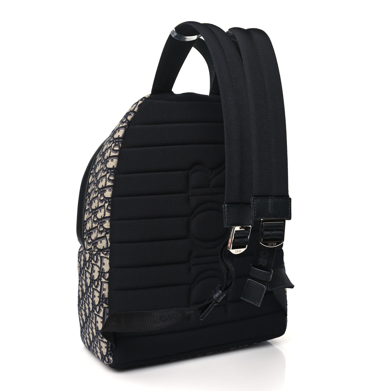 Christian Dior Oblique Calfskin Rider Backpack Beige Black 3 of 9