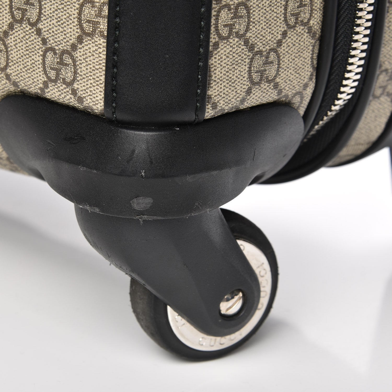 Gucci GG Supreme Monogram Calfskin Carry On Trolley Beige Ebony Black 12 of 12