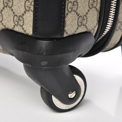 Gucci GG Supreme Monogram Calfskin Carry On Trolley Beige Ebony Black 12 of 12