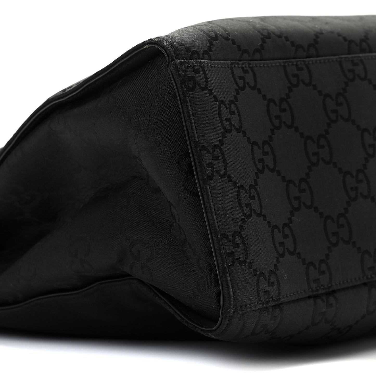 Nylon Monogram Bamboo Handle Bag Black