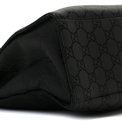 Gucci Nylon Monogram Bamboo Handle Bag Black 4 of 11