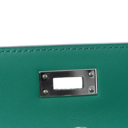 Hermes Swift Kelly Cut Clutch Pochette Vert Vertigo 11 of 26