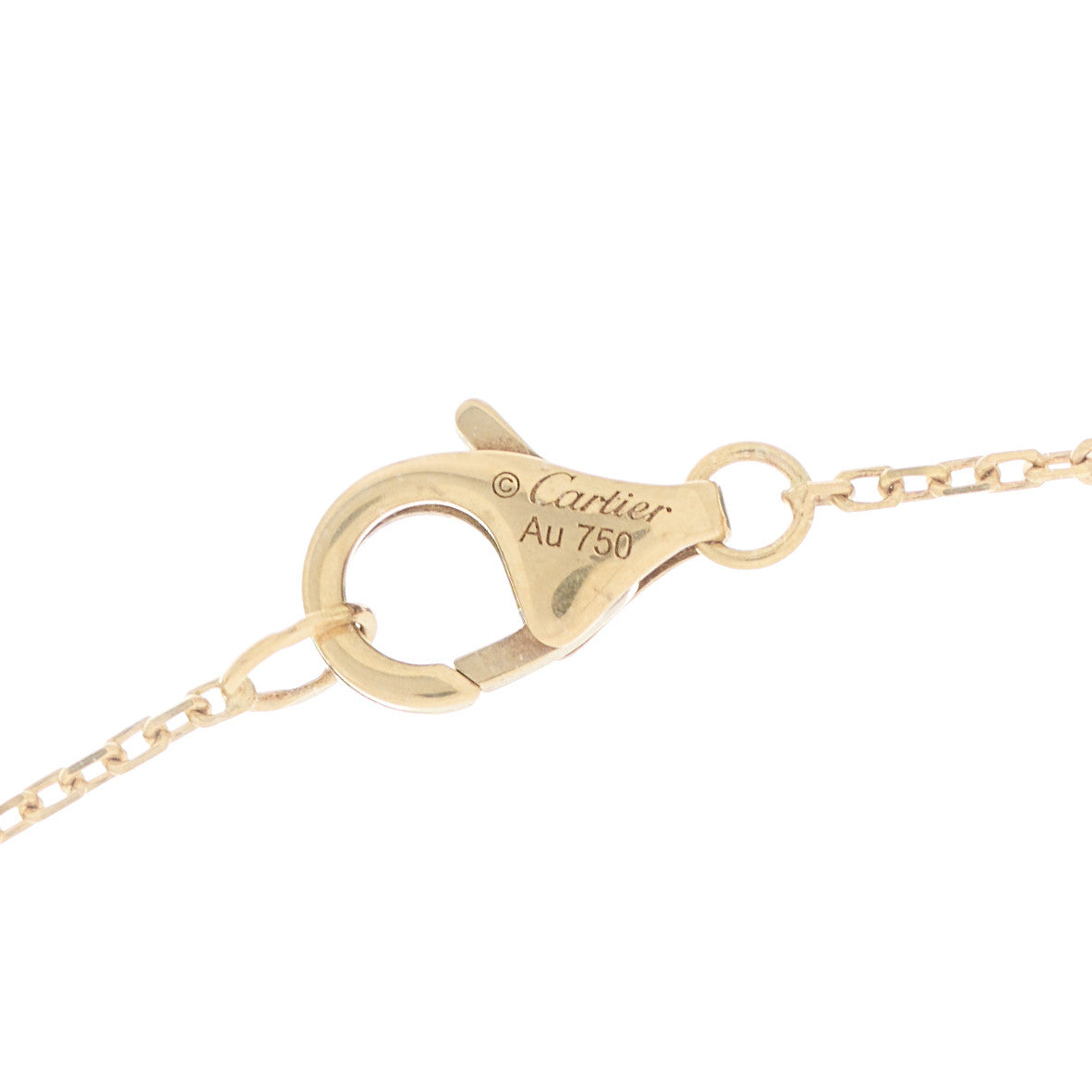 18K Yellow Gold Diamond Lapis Lazuli XS Amulette de Cartier Pendant Necklace
