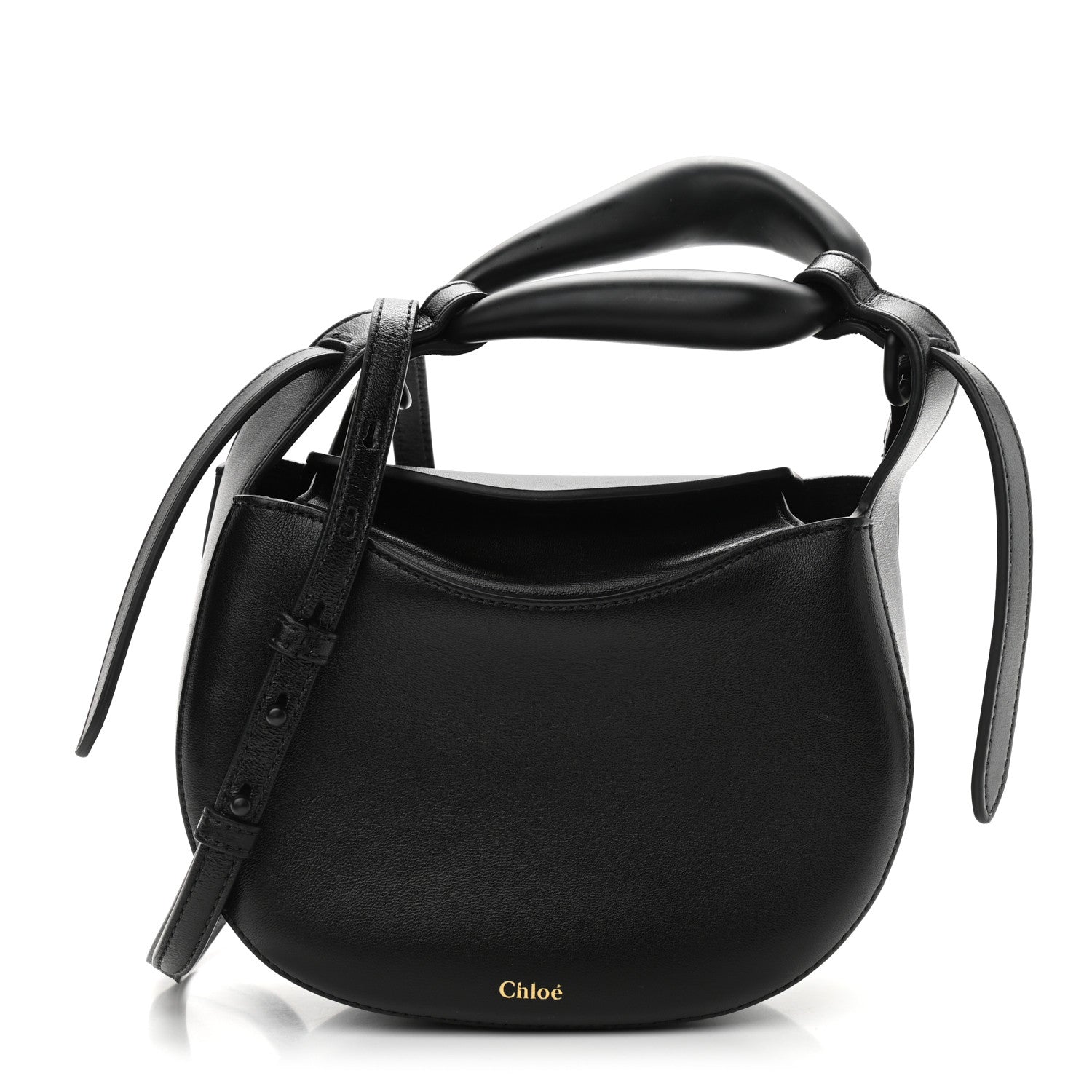 Chloe Small Grain Calfskin Kiss Bag Black 1 of 10
