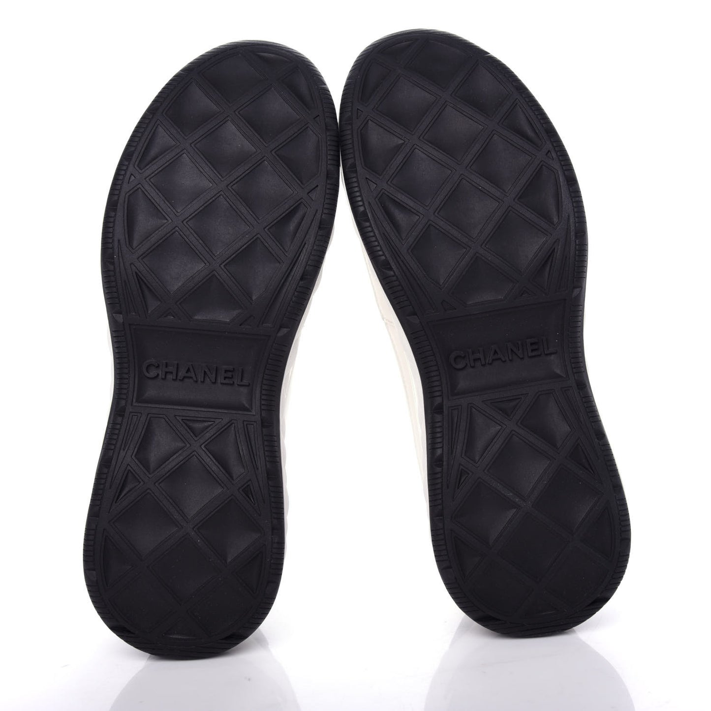Velvet Calfskin Mixed Fibers CC Sneakers 38 White Black