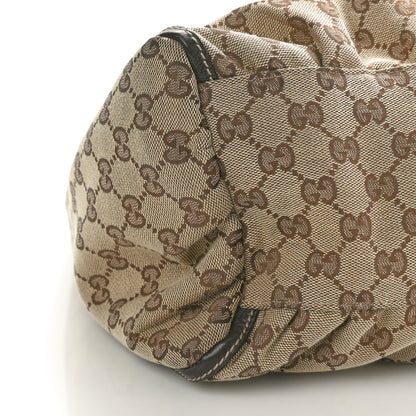 Gucci Monogram Large D Gold Hobo Dark Brown 8 of 9
