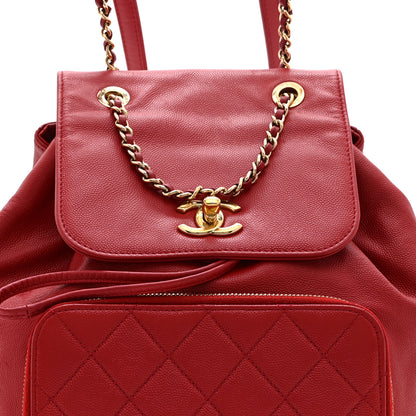 Chanel Caviar Quilted Business Affinity Backpack Fuchsia 8 of 9