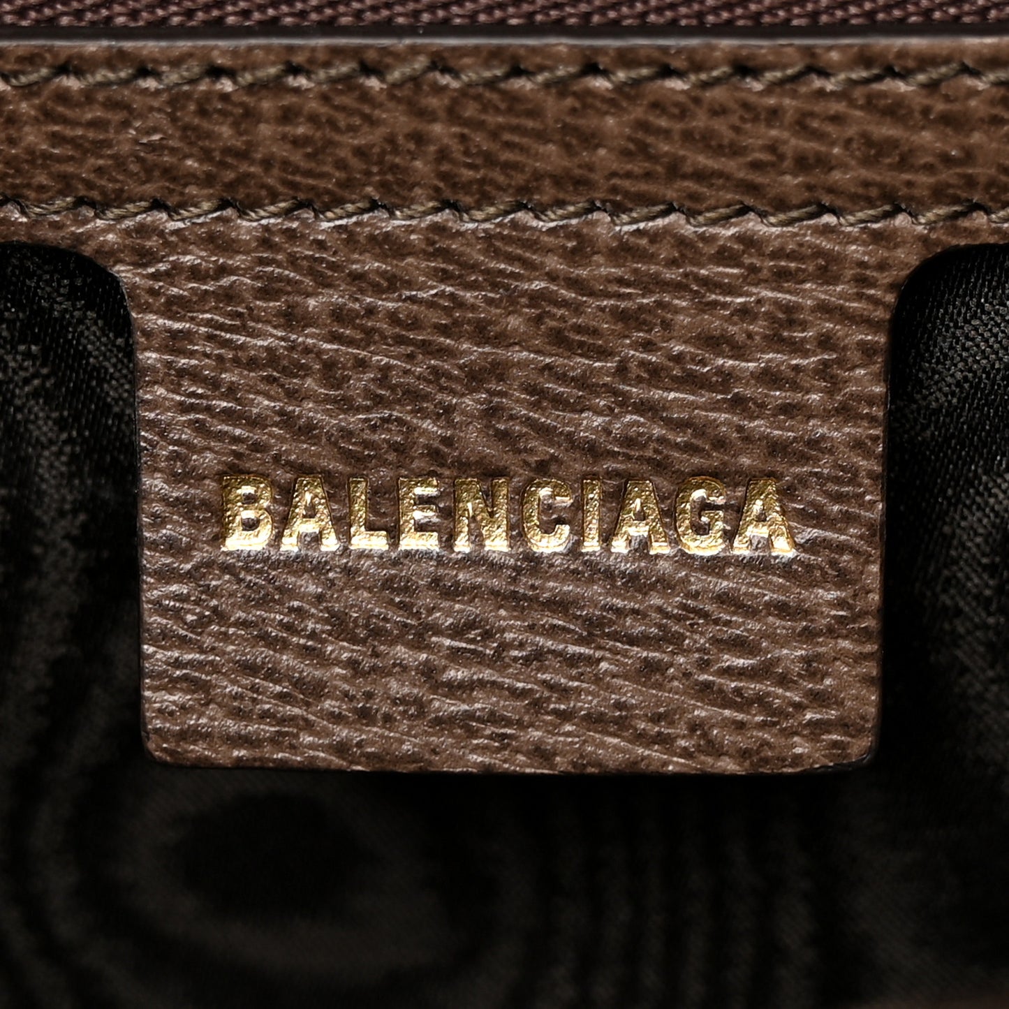 X BALENCIAGA BB Supreme Monogram Web Small Ophidia Shoulder Bag Beige New Acero