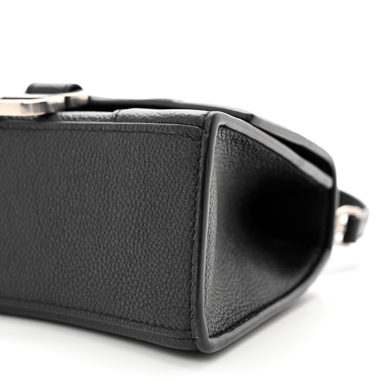 Balenciaga Grained Calfskin Hourglass Top Handle Bag XS Black 10 of 10