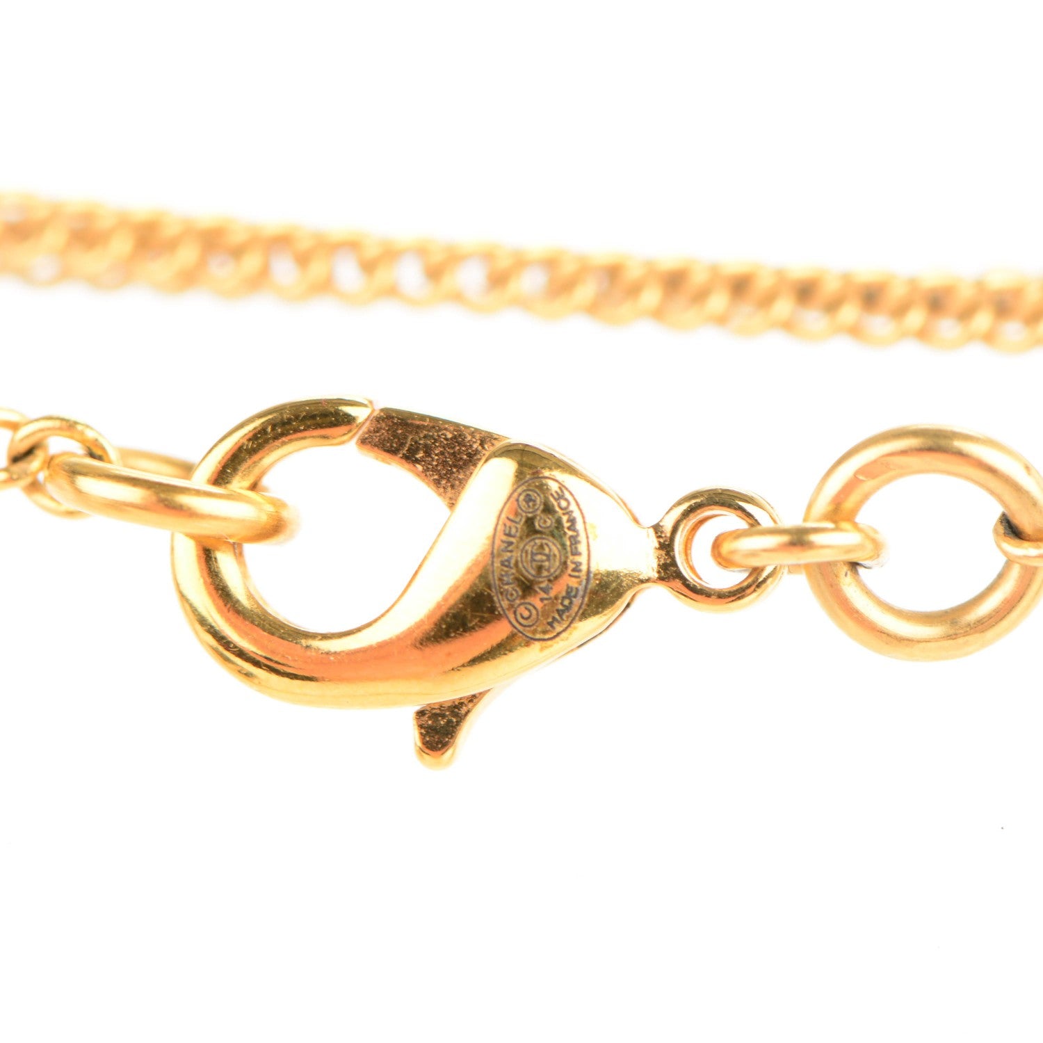 Chanel CC Pendant Necklace Gold 3 of 3