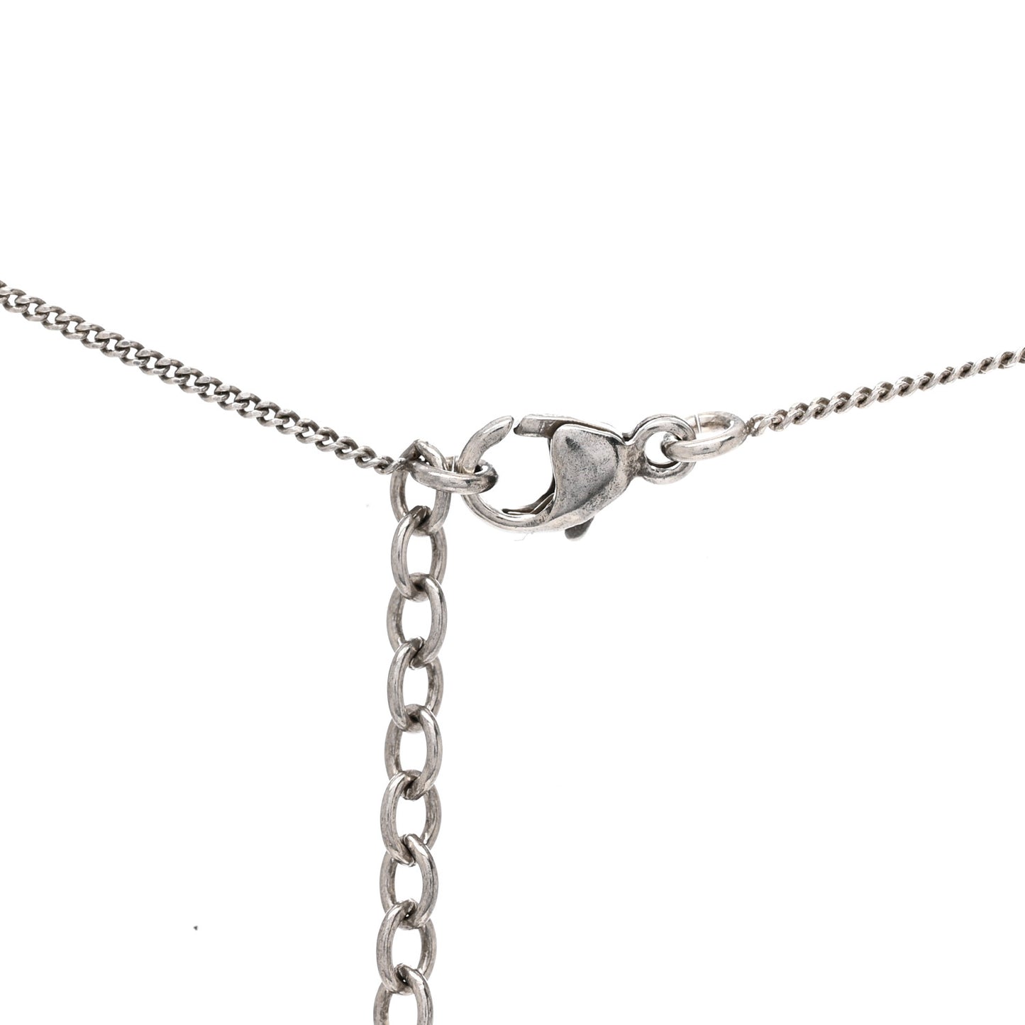 Metal Heart Necklace Silver