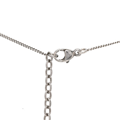 Saint Laurent Metal Heart Necklace Silver 5 of 6